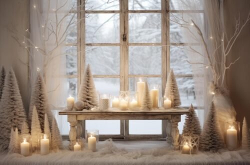 window, candles, lights, cozy, decoration, ornaments, decor, christmas